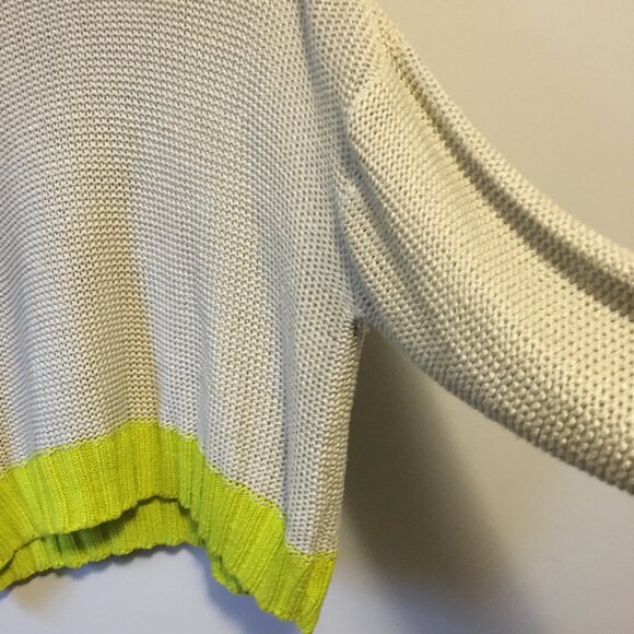 Design Lab Grey and Acid Yellow Slouchy Knit Sweater - Picture 6 of 13